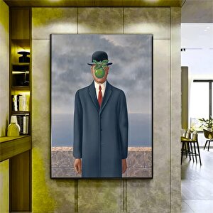 Gerçeküstü René Magritte Kanvas Baskı – “adamın Oğlu”; Surreal Baskı; Duvar Asması