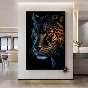 Jaguar Yakın Plan Kanvas, Yaban Hayatı Duvar Posteri, Ofis İçin Soyut Hediye