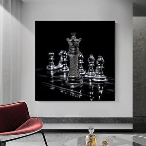 Satranç Vezir Kristal Kanvas Duvar Sanatı Dekoru