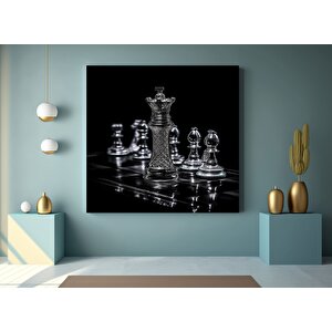 Satranç Vezir Kristal Kanvas Duvar Sanatı Dekoru