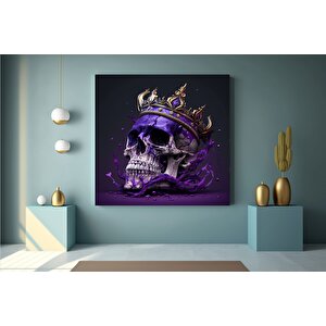 Kanvas Duvar Sanatı; Dev Boy Kanvas; Kafatası Kral Posteri; Siyah-altın Duvar Sanatı; Trendy; İskele