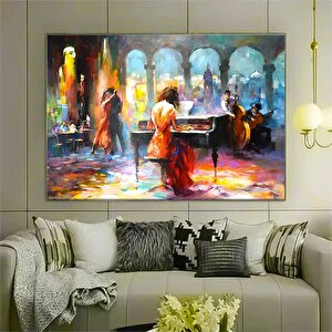 Piyanist Kadın Tango Posteri Duvar Sanatı, Müzisyen Baskısı, Reprodüksiyon Kanvas 120x150 cm