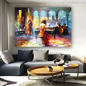 Piyanist Kadın Tango Posteri Duvar Sanatı, Müzisyen Baskısı, Reprodüksiyon Kanvas