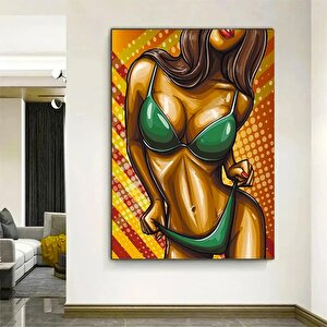 Havalı Siyahi Kız Kanvas Baskı, Siyah Kadın Portresi, Graffiti Sanatı, Graffiti Duvar Sanatı