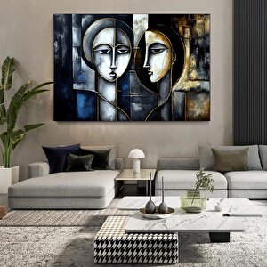 Soyut Yüz Boyama Sanatı, Geometrik İç Mekan Kanvas, Modern Duvar Dekoru