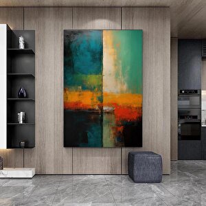 Renkli Soyut Tablo, Ekstra Büyük Tablo, Büyük Duvar Sanatı, Aşırı Büyük Soyut Kanvas