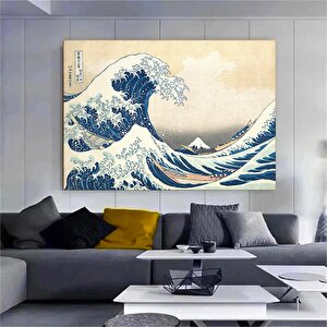 Katsushika Hokusai Eseri; Büyük Dalga; Japon Duvar Sanatı; Japon Kanvas; Japon Posteri 50x100 cm