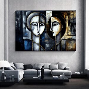 Soyut Yüz Boyama Sanatı, Geometrik İç Mekan Kanvas, Modern Duvar Dekoru