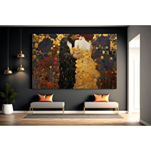 The Kiss Kanvas; Klimt Stili; Öpüşen Aşıklar Tablosu