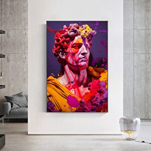 Davut Büstü Graffiti Yağlıboya, Pichiavo Stili Realistik Kentsel Kanvas Portre