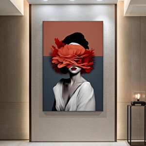 Kadın Soyut Sanatı, Altın Fırça Darbeleri Ile Modern Poster Dekoru, Kadın Duvar Kanvas Sanatı