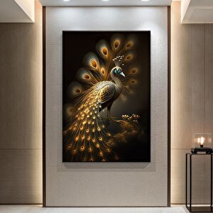 Modern Sanat Tavuskuşu – Lüks Dijital Baskı Sanatı; Tavuskuşu Kanvas Tablosu