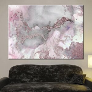 Pembe Ve Gri Mermer Poster, Alkol Mürekkebi Duvar Sanatı, Soyut Lüks Kanvas 40x60 cm