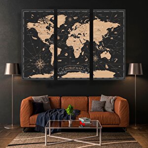 Dünya Haritası Kanvas Tablo – Seyahat Ve Macera Temalı Duvar Sanatı
