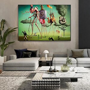 Salvador Dali Kanvas Baskısı, Salvador Dali Duvar Dekoru, Aziz Antonius’un Baştan Çıkışı Tablosu