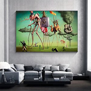 Salvador Dali Kanvas Baskısı, Salvador Dali Duvar Dekoru, Aziz Antonius’un Baştan Çıkışı Tablosu