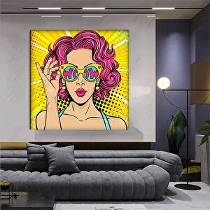 Pop Art Duvar Sanatı, Çizgi Roman Pop Art, Kadın Wow, Şaşkın Komik Stil, Kanvas Baskı Dekoru