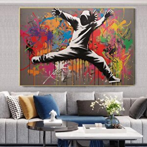 Renkli Graffiti Kanvas Baskısı – Soyut Duvar Sanatı; Dekoratif Kanvas Resim; Poster Baskı