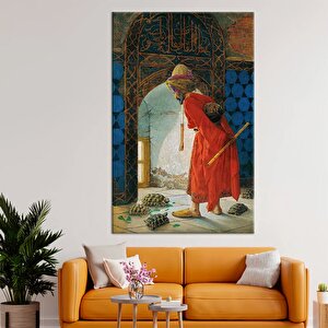 Osman Hamdi Bey - Kaplumbağa Terbiyecisi Kanvas Tablo | En Ünlü Türk Tablosu