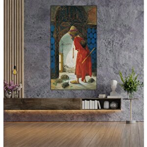 Osman Hamdi Bey - Kaplumbağa Terbiyecisi Kanvas Tablo | En Ünlü Türk Tablosu