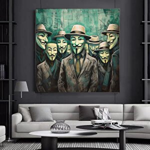 V For Vendetta Kanvas Tablo – Trend Poster – Modern Duvar Dekoru 60x60 cm