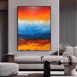 Renkli Soyut Tablo, Ekstra Büyük Tablo, Büyük Duvar Sanatı, Aşırı Büyük Soyut Sanat Kanvası 40x60 cm