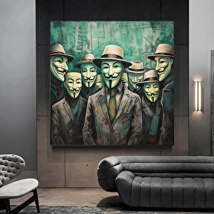 V For Vendetta Kanvas Tablo – Trend Poster – Modern Duvar Dekoru 50x50 cm