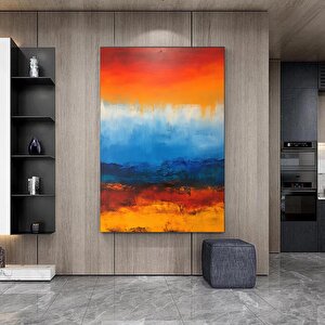 Renkli Soyut Tablo, Ekstra Büyük Tablo, Büyük Duvar Sanatı, Aşırı Büyük Soyut Sanat Kanvası