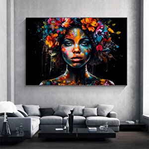 Modern Afro-amerikan Kadın Graffiti Duvar Sanatı