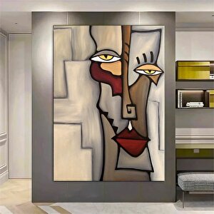 Picasso Soyut Figürler Posteri – Yüzle Bütünleşen Duvar Sanatı; Kanvas Tablo; Oturma Odası Dekoru