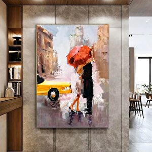 Aşk Resmi; Aşıkların Buluşması Kanvas; Erkek Ve Kadın Kanvas Resmi; Kavuşma Duvar Sanatı 70x100 cm