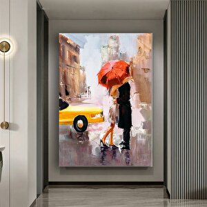 Aşk Resmi; Aşıkların Buluşması Kanvas; Erkek Ve Kadın Kanvas Resmi; Kavuşma Duvar Sanatı 80x120 cm