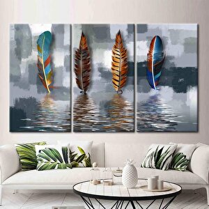 Soyut Tüy Kanvas Tablosu, Yağlıboya Baskı, Modern & Lüks Duvar Sanatı