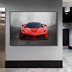 Kırmızı Ferrari Kanvas Tablo, Büyük Boy Ferrari Posteri, Erkek Odası İçin Ferrari Sanatı 30x40 cm