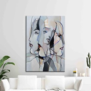 Kadın Yüzü Tablosu, Soyut İnsan Figürleri, Lüks Duvar Dekoru