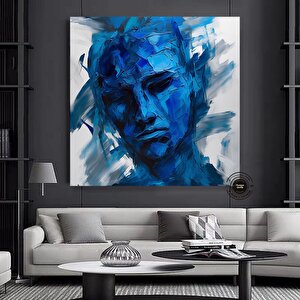 Soyut Portre Kanvas Sanatı, Lüks Duvar Dekoru, Soyut İnsan Yüzü Sanatı 50x50 cm