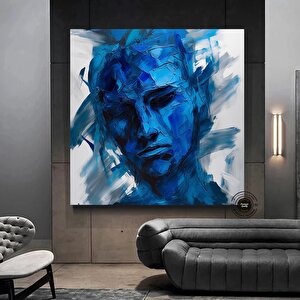Soyut Portre Kanvas Sanatı, Lüks Duvar Dekoru, Soyut İnsan Yüzü Sanatı 120x120 cm