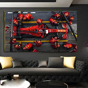 Kanvas Duvar Sanatı; Duvar Dekoru; Büyük Kanvas; Formula 1 Pit Stop; F1 Max Verstappen Sanatı; Ferra