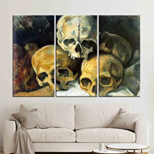 Paul Cézanne – Kafatasları Piramidi Tablosu – Ünlü Reprodüksiyon Sanatı 120x150 cm