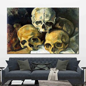 Paul Cézanne – Kafatasları Piramidi Tablosu – Ünlü Reprodüksiyon Sanatı 20x30 cm