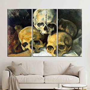 Paul Cézanne – Kafatasları Piramidi Tablosu – Ünlü Reprodüksiyon Sanatı 150x250 cm