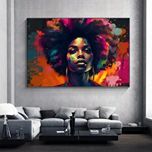 Modern Afro-amerikan Kadın Graffiti Duvar Sanatı. Kadın Graffiti Duvar Dekoru