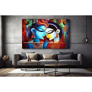 Radha Krishna Tablosu, Hindistan Geleneksel Reprodüksiyonu, Krishna Ve Radha Temalı Duvar Dekoru