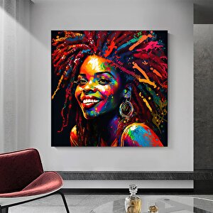 Modern Afro-amerikan Kadın Graffiti Duvar Sanatı, Kadın Graffiti Temalı Dekor