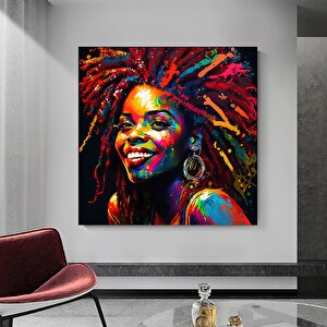 Modern Afro-amerikan Kadın Graffiti Duvar Sanatı, Kadın Graffiti Temalı Dekor