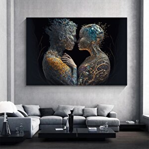 Aşka Dair: İki Bedende Tek Ruh – Aşk Temalı Çift Kanvas Tablosu