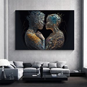 Aşka Dair: İki Bedende Tek Ruh – Aşk Temalı Çift Kanvas Tablosu