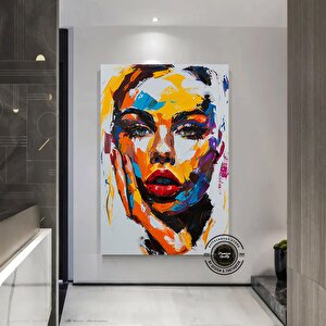 Yüz Kanvas Sanatı; Soyut Portre 100x150 cm