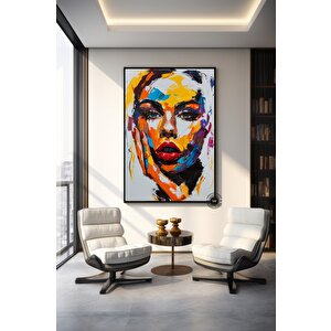 Yüz Kanvas Sanatı; Soyut Portre 100x150 cm