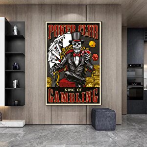 Ölümcül Dörtlü – İskelet Poker Duvar Sanatı; İskelet Poker Oynayan Kanvas Baskı; Poker Kanvas Sanatı